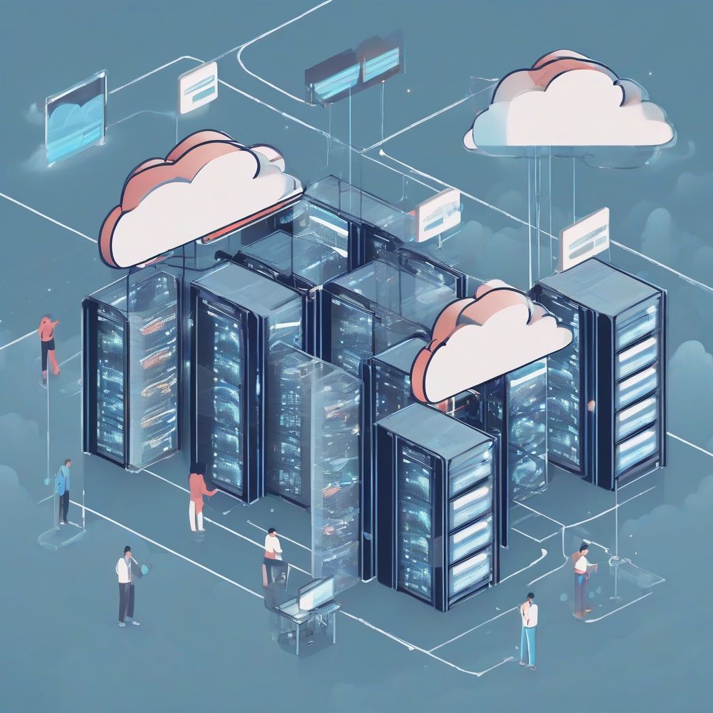 Cloud Hosting Platform Illustration